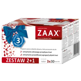 Zaax, 3 x 30 kapsułek - Serce i układ krążenia - miniaturka - grafika 1