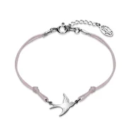 Bransoletki - Bransoletka z jaskółką rodowana - miniaturka - grafika 1