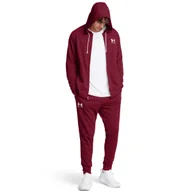 Spodnie sportowe męskie - Męskie spodnie dresowe Under Armour UA Rival Terry Jogger - czerwone - UNDER ARMOUR - miniaturka - grafika 1