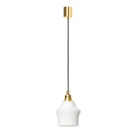 Lampy sufitowe - Kaspa Szklana lampa salonowa LONGIS 10879105 pokojowy żyrandol biały - miniaturka - grafika 1