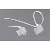 Inne mocowania - Opaska zaciskowa 2,5 x 200 biała z tabliczką opisową 30 szt. ELEKTRO - miniaturka - grafika 1