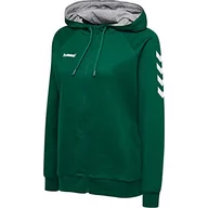 Bluzy damskie - Hummel Hummel Hmlgo Cotton Zip Hoodie damska bluza z kapturem zielony Evergreen XX-L 204232-6140 - miniaturka - grafika 1