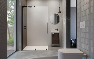 Radaway Furo Black SL kabina Walk-in 110x200cm lewa czarny mat/szkło przejrzyste 10306588-54-01L/10110544-01-01 - Kabiny prysznicowe Radaway Furo Black SL kabina Walk-in 110x200cm lewa czarny mat/szkło przejrzyste 10306588-54-01L/10110544-01-01 - Kabiny prysznicowe - miniaturka - grafika 3