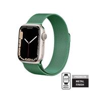 Akcesoria do zegarków - CRONG Pasek Milano Steel do Apple Watch 38/40/41 mm (zielony) - miniaturka - grafika 1