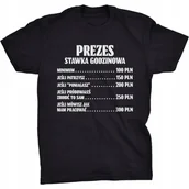 Koszulki męskie - Koszulka Stawka Godzinowa Dla Prezesa Prezent - miniaturka - grafika 1