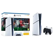 Konsole Playstation - Sony PlayStation 5 Slim E Chassis PS5 1TB z napędem EA SPORTS FC 26 + Dodatkowy Pad Czarny + Stacja ładowania - miniaturka - grafika 1