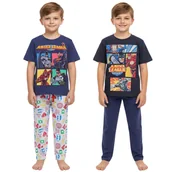 Piżamy chłopięce - Liga Sprawiedliwości Chłopięca piżama z długimi spodniami, Batman Superman Flash, komplet 2szt. 2-3 lat 98cm - sarcia.eu - miniaturka - grafika 1
