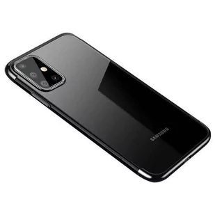 Clear Color case żelowy pokrowiec etui z metaliczną ramką Samsung Galaxy A72 4G czarny - Etui i futerały do telefonów - miniaturka - grafika 1