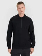 Bluzy męskie - 4F Bluza dresowa nierozpinana bez kaptura męska - czarna S - miniaturka - grafika 1