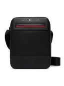 Nerki - Tommy Hilfiger Saszetka Th Foundaiton Mini Reporter AM0AM14156 Czarny - miniaturka - grafika 1