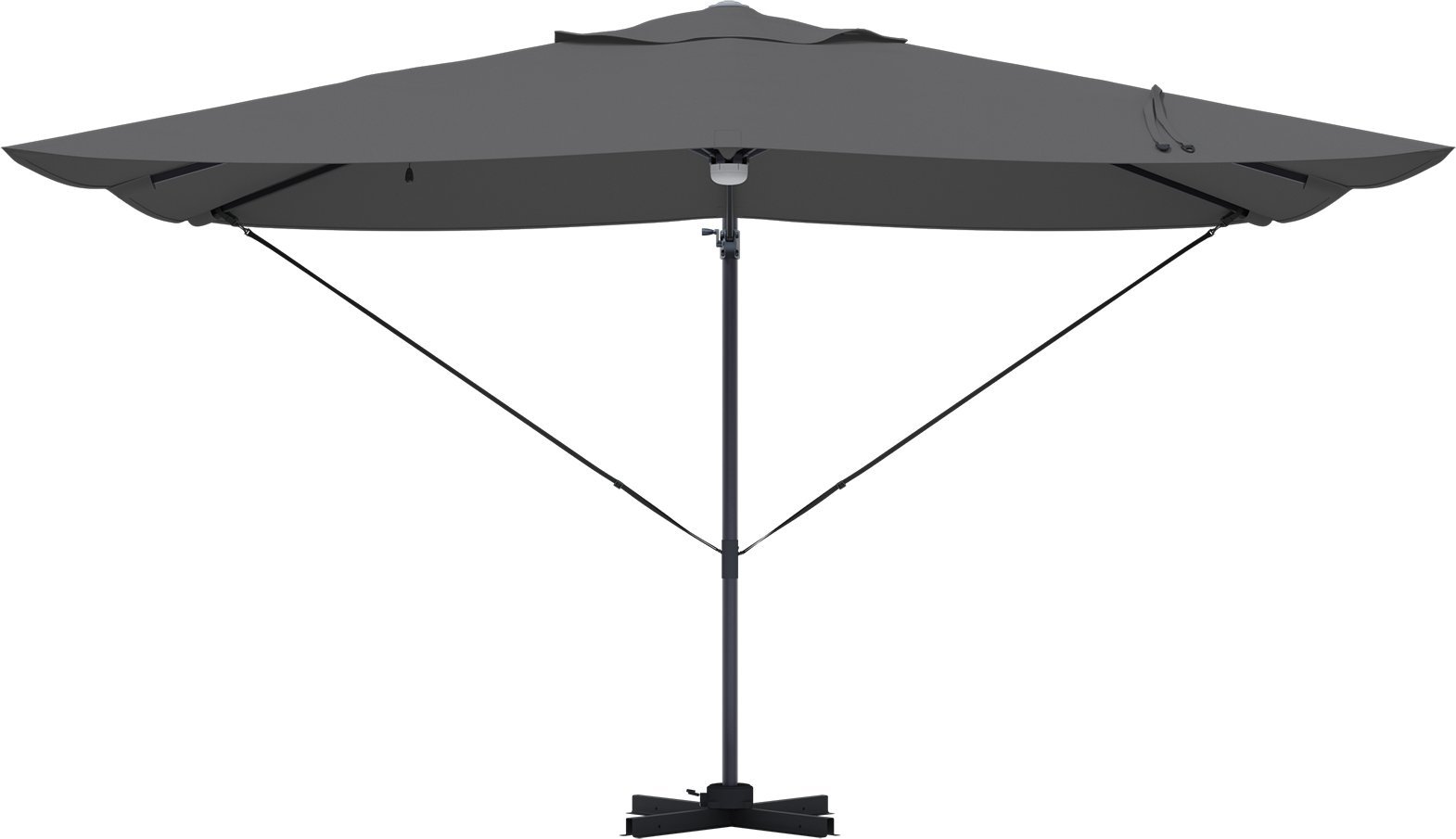 vidaXL Parasol Wysięgnikowy - Antracytowy Antracytowy Poliester Duży
