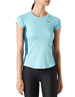 Mizuno Dryaeroflow Tee Koszulka damska, Niebieski Anioł., XS - Koszulki i topy damskie - miniaturka - grafika 1