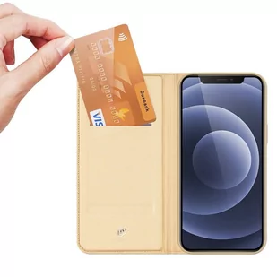 Dux Ducis Skin Pro kabura etui pokrowiec z klapką iPhone 13 złoty - Etui i futerały do telefonów - miniaturka - grafika 2