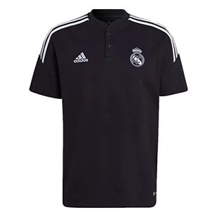 adidas Męska koszulka polo REAL TR czarna, S - Koszulki męskie - miniaturka - grafika 1