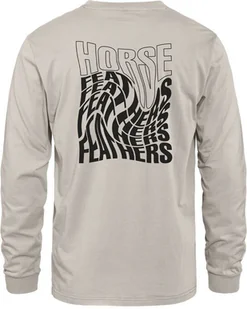t-shirt HORSEFEATHERS DISTORT LS T-SHIRT Cement - Koszulki męskie - miniaturka - grafika 1