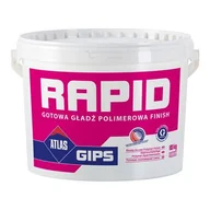 Gipsy i gładzie gipsowe - Atlas Gotowa gładź polimerowa GIPS RAPID śnieżnobiały 18 kg - miniaturka - grafika 1