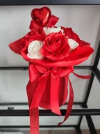 Świece - Bukiet świec róże Czerwony Walentynki flower box świec sojowych - miniaturka - grafika 1