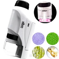 Mikroskopy i lupy - Przenośny Mikroskop Edukacyjny dla Dzieci – Kieszonkowy Model 60x/120x, Idealny na Prezent - miniaturka - grafika 1