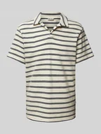 Koszulki męskie - Koszulka polo kroju regular fit z fakturowanym wzorem model ‘IAN’ - miniaturka - grafika 1