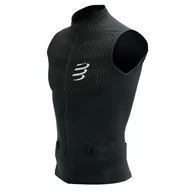 Koszulki sportowe męskie - COMPRESSPORT Koszulka kompresyjna do biegania TRAIL POSTURAL TANK TOP black - miniaturka - grafika 1