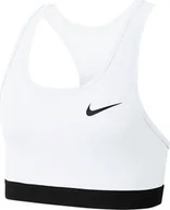 Bielizna sportowa damska - Nike Stanik Nike Swoosh Band Bra Non Pad biały BV3900 100 - miniaturka - grafika 1