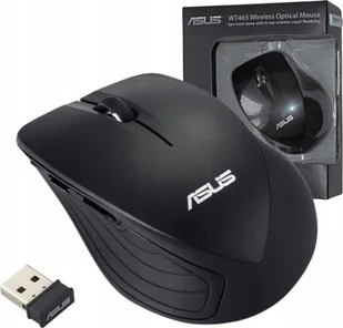 Mysz Gembird Mysz bezprzewodowa optyczna ASUS WT465 V2 2.4 GHz 1600 DPI CZARNA - Myszki - miniaturka - grafika 1