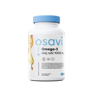 OSAVI Omega-3 Olej Rybi 1000mg 60 Kapsułek żelowych Cytryna - Suplementy naturalne - miniaturka - grafika 1