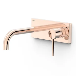 Element naścienny do podtynkowego korpusu baterii umywalkowej Tres Study różowe złoto połysk 26230031OP - Baterie umywalkowe - miniaturka - grafika 1