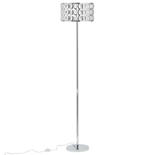 Shumee Lampa podłogowa Shumee Lampa podłogowa metalowa srebrna TENNA 69436 - Lampy stojące - miniaturka - grafika 1