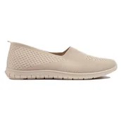 Slip on damskie - Beżowe sportowe obuwie slip on beżowy - Inna marka - miniaturka - grafika 1