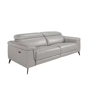 Sofa 3-Osobowa Tapicerowana Skórą W Kolorze Szarym  6108 Angel Cerda - Sofy i kanapy - miniaturka - grafika 1