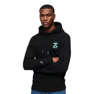 Superdry Męska bluza z kapturem z logo Osaka, Czarny, L - Bluzy męskie - miniaturka - grafika 1