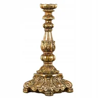 Świeczniki - ŚWIECZNIK RETRO VINTAGE złoty wys. 31cm - miniaturka - grafika 1
