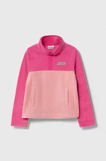 Bluzy dla dziewczynek - Columbia bluza dziecięca kolor różowy gładka - grafika 1