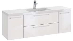 Szafka z Umywalką ROSEN 140 cm D - Uchwyt Biały - Szafki łazienkowe - miniaturka - grafika 1