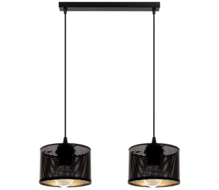 Żyrandol na lince ALDO 2xE27/60W/230V czarny - Lampy sufitowe - miniaturka - grafika 1