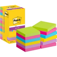 Notesy i bloczki - Bloczek samoprzylepny 76x76mm 90k mix kolorów (12szt) Super Sticky POST-IT 4064035065683 - miniaturka - grafika 1
