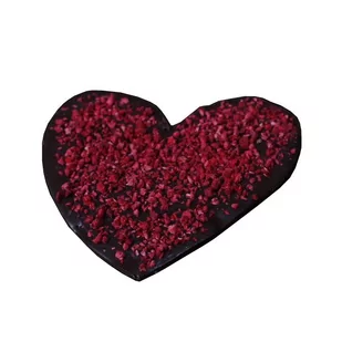 M.Pelczar Chocolatier Serce z gorzkiej czekolady dekorowane malinami serce malina - Czekolada - miniaturka - grafika 1