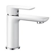 Baterie umywalkowe - Mexen Alfa bateria umywalkowa, biała/chrom - 745700-02 - miniaturka - grafika 1