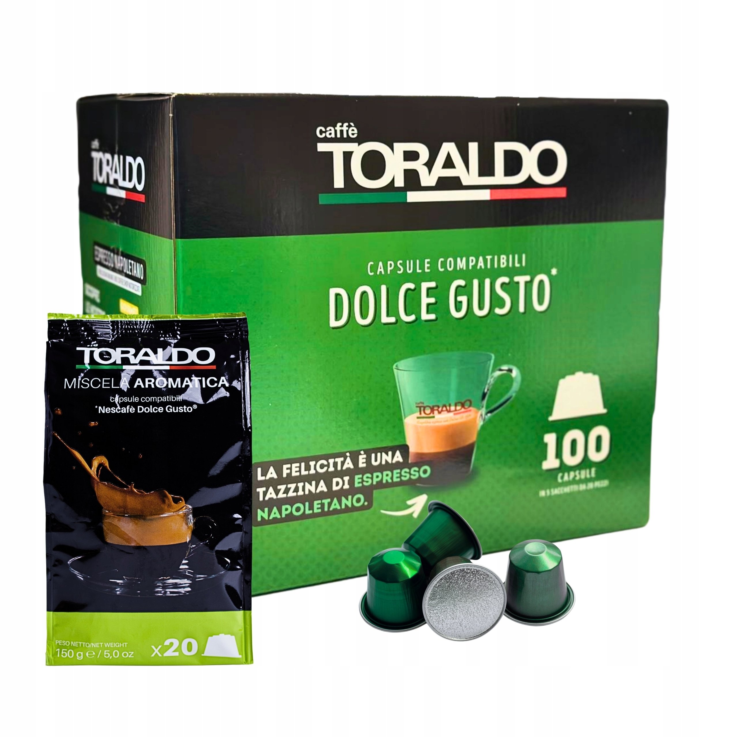 Włoskie Kapsułki do Nescafè Dolce Gusto Toraldo x100 Mieszanka Aromatica