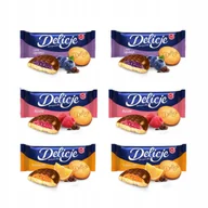 Ciastka - Biszkopty z kremem o smaku pasji i kokosa Delicje Gold 654 g - miniaturka - grafika 1