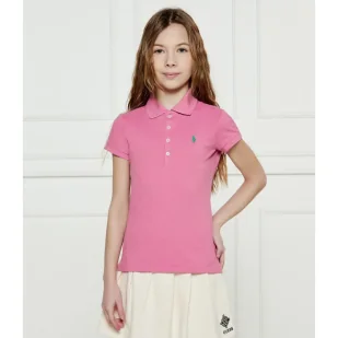 POLO RALPH LAUREN Polo Regular Fit pique - Koszulki dla dziewczynek - miniaturka - grafika 1