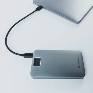 Verbatim zewnętrzny dysk twardy, Executive Fingerprint Secure HDD, 2.5", USB 3.0 (3.2 Gen 1), 1TB, 53652, szary, szyfrowany z czyt - Dyski HDD - miniaturka - grafika 2