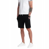 Spodenki męskie - Dzianinowe męskie spodenki dresowe wygodne czarne Ombre OM-SRBS-0139 V5 M - miniaturka - grafika 1