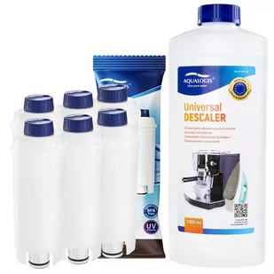 Zestaw Do Delonghi Filtr AL-S002 6szt, Odkamieniacz Uniwersalny Aqualogis 1L - Akcesoria i części do ekspresów do kawy - miniaturka - grafika 1