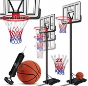 Zabawki i gry sportowe - KOSZ DO KOSZYKÓWKI ZESTAW REGULOWANY 230-305 CM TARCZA - miniaturka - grafika 1