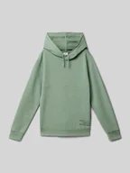 Swetry dla chłopców - Bluza o kroju regular fit z kapturem z mieszanki bawełny z detalem z nadrukiem - miniaturka - grafika 1