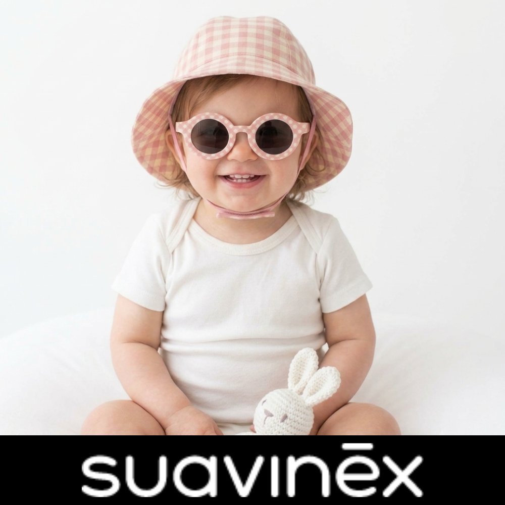Okulary przeciwsłoneczne dla dzieci z filtrem UV SUAVINEX polaryzacja 12-24m różowe