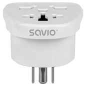 Adaptery i przejściówki - Savio AP-07 adapter zasilający/ inwentor Uniwersalne 2500 W Biały - miniaturka - grafika 1