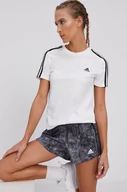 Koszulki sportowe damskie - adidas T-shirt GL0783 damski kolor biały - miniaturka - grafika 1
